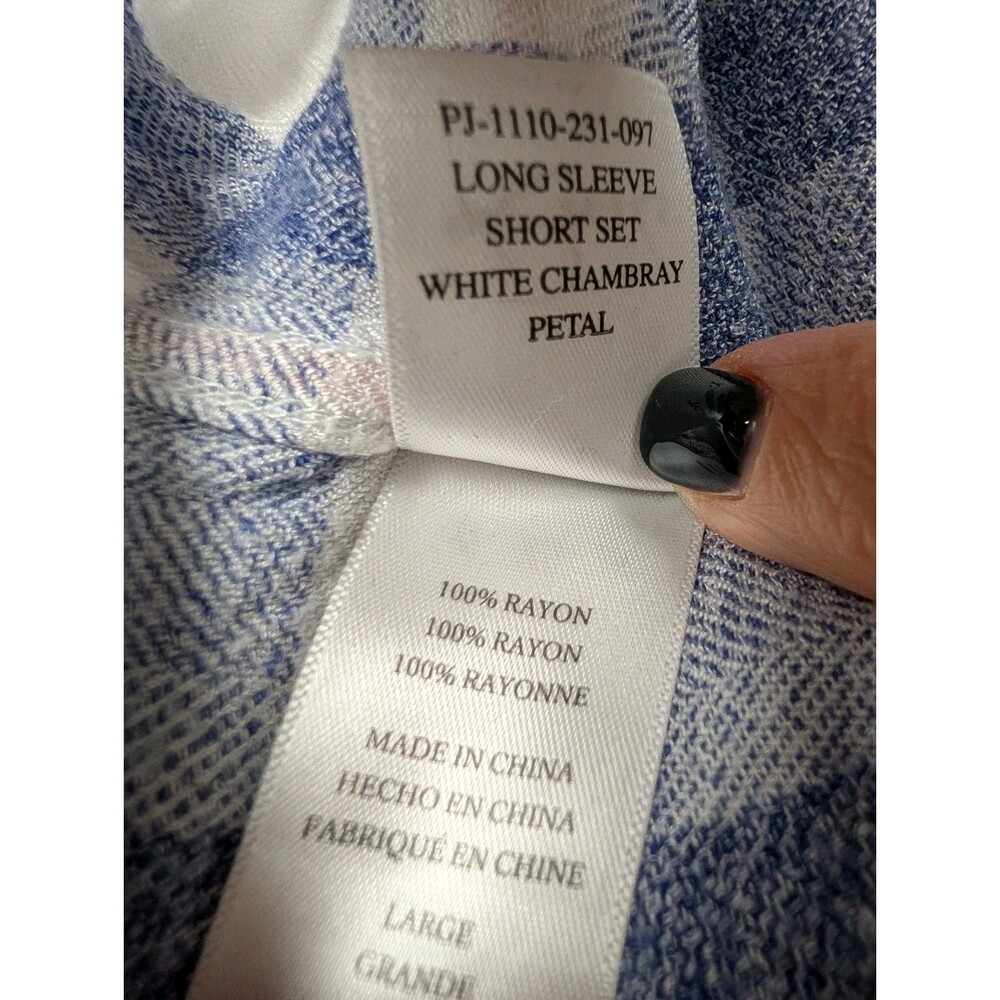 Rails Dylan Crop Top Size L Flannel Blue White Lo… - image 6